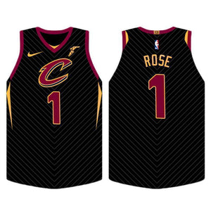 Cleveland Cavaliers Derrick Rose Statement Black Swingman Jersey