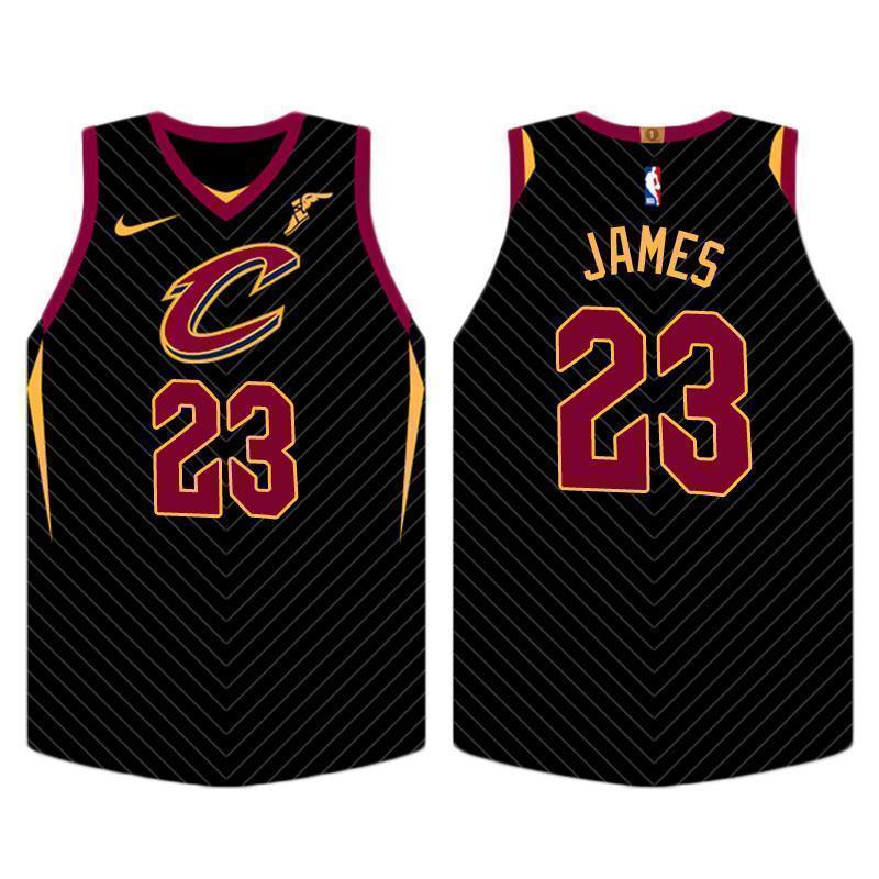 Cleveland Cavaliers #23 LeBron James Statement Black Swingman Jersey