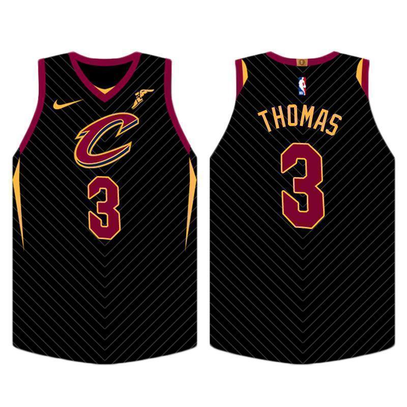 Cleveland Cavaliers Isaiah Thomas Statement Black Swingman Jersey