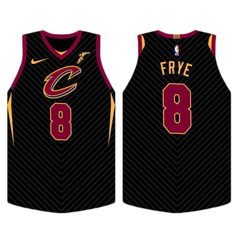 Cleveland Cavaliers #8 Channing Frye Statement Black Swingman Jersey