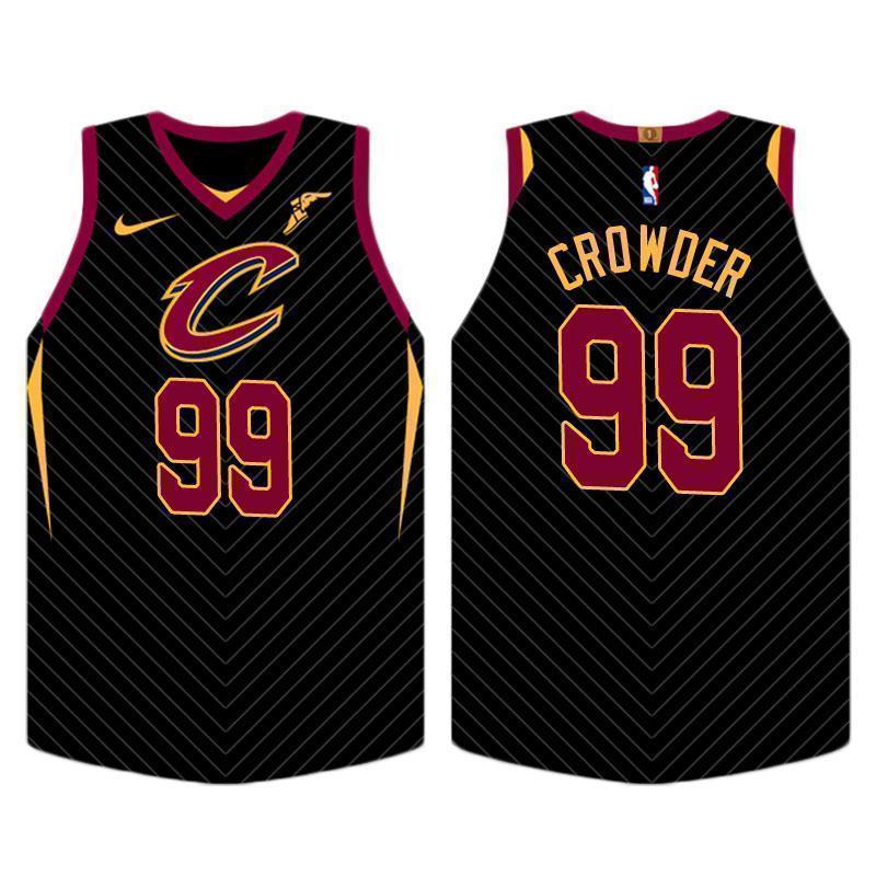 Cleveland Cavaliers #99 Jae Crowder Statement Black Swingman Jersey