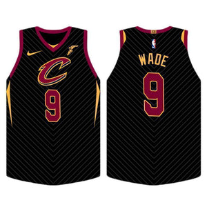 Cleveland Cavaliers #9 Dwyane Wade Statement Black Swingman Jersey