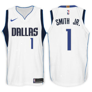 Dallas Mavericks #1 Dennis Smith Jr. Association White Swingman Jersey