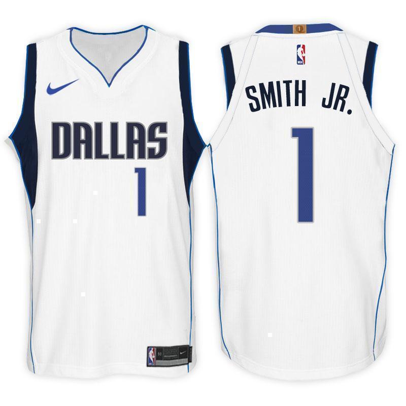 Dallas Mavericks #1 Dennis Smith Jr. Association White Swingman Jersey