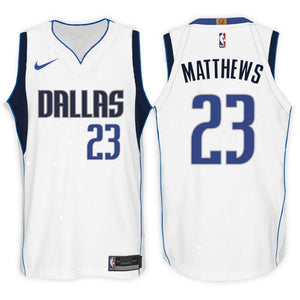 Dallas Mavericks #23 Wesley Matthews Association White Swingman Jersey
