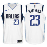 Dallas Mavericks #23 Wesley Matthews Association White Swingman Jersey
