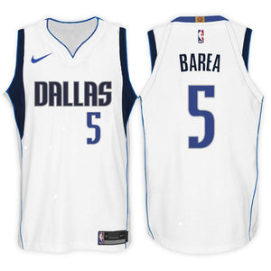 Dallas Mavericks #5 J.J. Barea Association White Swingman Jersey