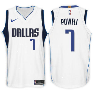 Dallas Mavericks #7 Dwight Powell Association White Swingman Jersey