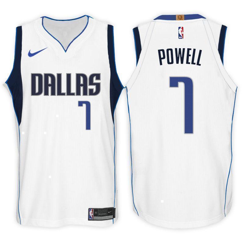 Dallas Mavericks #7 Dwight Powell Association White Swingman Jersey