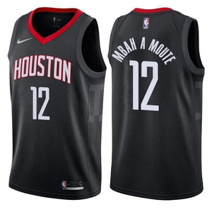 Houston Rockets #12 Luc Mbah a Moute Statement Black Swingman Jersey