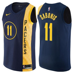 Indiana Pacers #11 Domantas Sabonis City Edition Navy Swingman Jersey