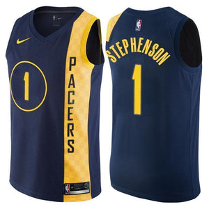 Indiana Pacers #1 Lance Stephenson City Edition Navy Swingman Jersey