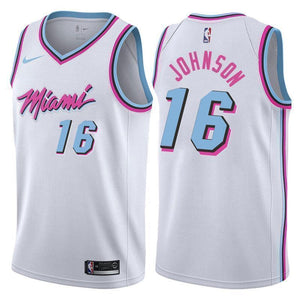 Miami Heat #16 James Johnson City Edition White Swingman Jersey