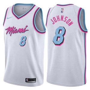 Miami Heat #8 Tyler Johnson City Edition White Swingman Jersey