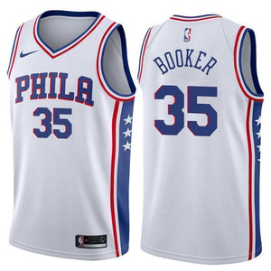 Philadelphia 76ers #35 Trevor Booker Association White Swingman Jersey