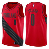 Portland Trail Blazers #0 Damian Lillard Statement Red Swingman Jersey