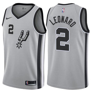 San Antonio Spurs #2 Kawhi Leonard Statement Gray Swingman Jersey