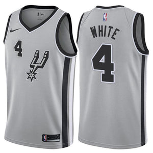 San Antonio Spurs #4 Derrick White Statement Gray Swingman Jersey