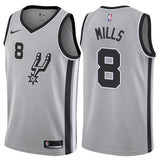 San Antonio Spurs #8 Patty Mills Statement Gray Swingman Jersey