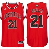 Men's Chicago Bulls Jimmy Butler Noches Enebea Road Swingman Jersey Red