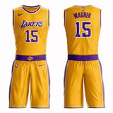 Los Angeles Lakers #15 Moritz Wagner Icon Jersey and Pant Set