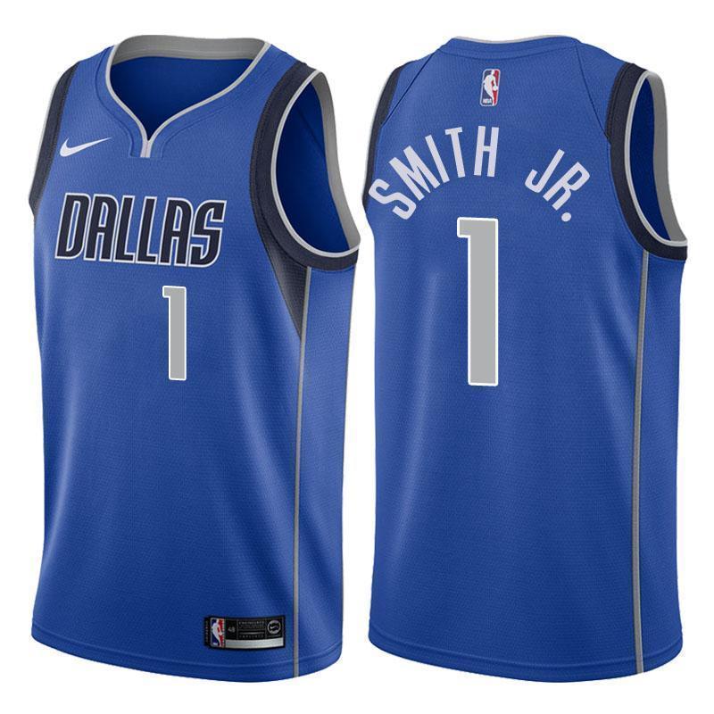 Dallas Mavericks #1 Dennis Smith Jr. Icon Royal Swingman Jersey