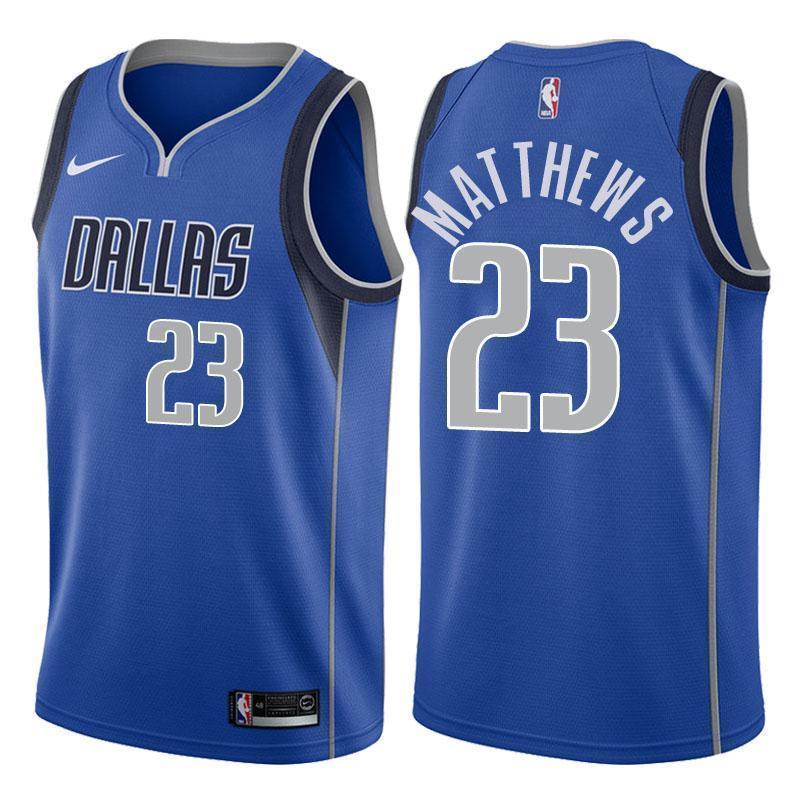 Dallas Mavericks #23 Wesley Matthews Icon Royal Swingman Jersey
