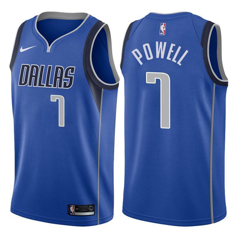 Dallas Mavericks #7 Dwight Powell Icon Royal Swingman Jersey