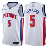 Detroit Pistons #5 Luke Kennard Association White Swingman Jersey