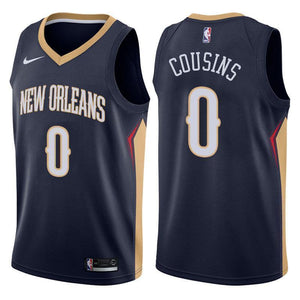 New Orleans Pelicans #0 DeMarcus Cousins Icon Navy Swingman Jersey
