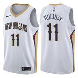 New Orleans Pelicans #11 Jrue Holiday Association White Swingman Jersey
