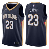 New Orleans Pelicans #23 Anthony Davis Icon Navy Swingman Jersey