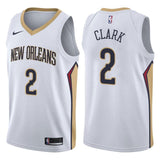 New Orleans Pelicans #2 Ian Clark Association White Swingman Jersey