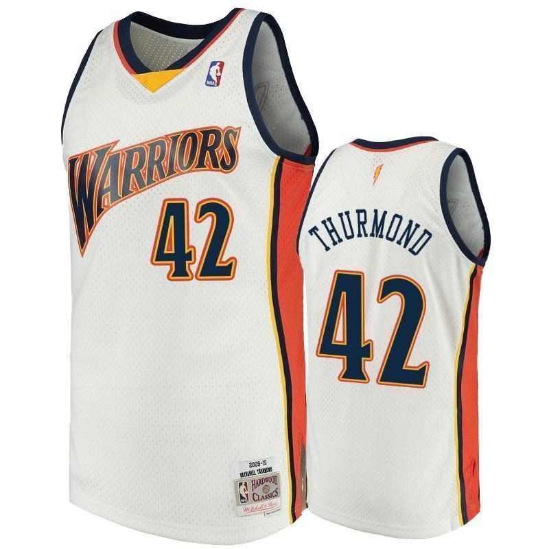 Golden State Warriors #42 Nathaniel Thurmond 2009-10 Hardwood Classics Jersey