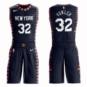 New York Knicks #32 Noah Vonleh City 2019 Jersey and Pant Set