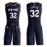 New York Knicks #32 Noah Vonleh City 2019 Jersey and Pant Set