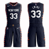 New York Knicks #33 Patrick Ewing City 2019 Jersey and Pant Set