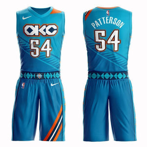 Oklahoma City Thunder #54 Patrick Patterson City 2019 Jersey and Pant Set
