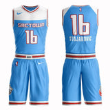 Sacramento Kings #16 Peja Stojakovic City 2019 Jersey and Pant Set