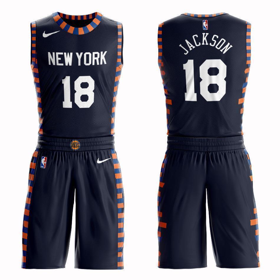 New York Knicks #18 Phil Jackson City 2019 Jersey and Pant Set