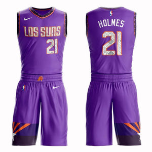 Phoenix Suns #21 Richaun Holmes City 2019 Jersey and Pant Set
