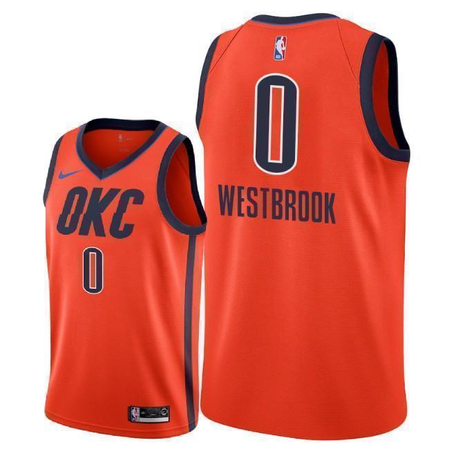 Oklahoma City Thunder #0 Russell Westbrook 2018/19 Earned Edition Swingman Jersey