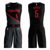 Portland Trail Blazers #5 Seth Curry City 2019 Jersey and Pant Set