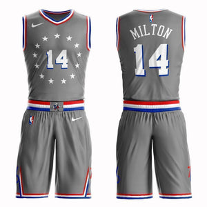 Philadelphia 76ers #14 Shake Milton City 2019 Jersey and Pant Set