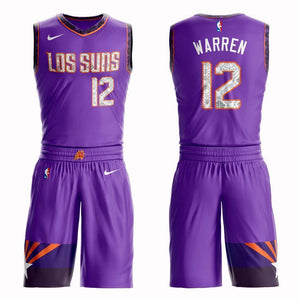 Phoenix Suns #12 T.J. Warren City 2019 Jersey and Pant Set