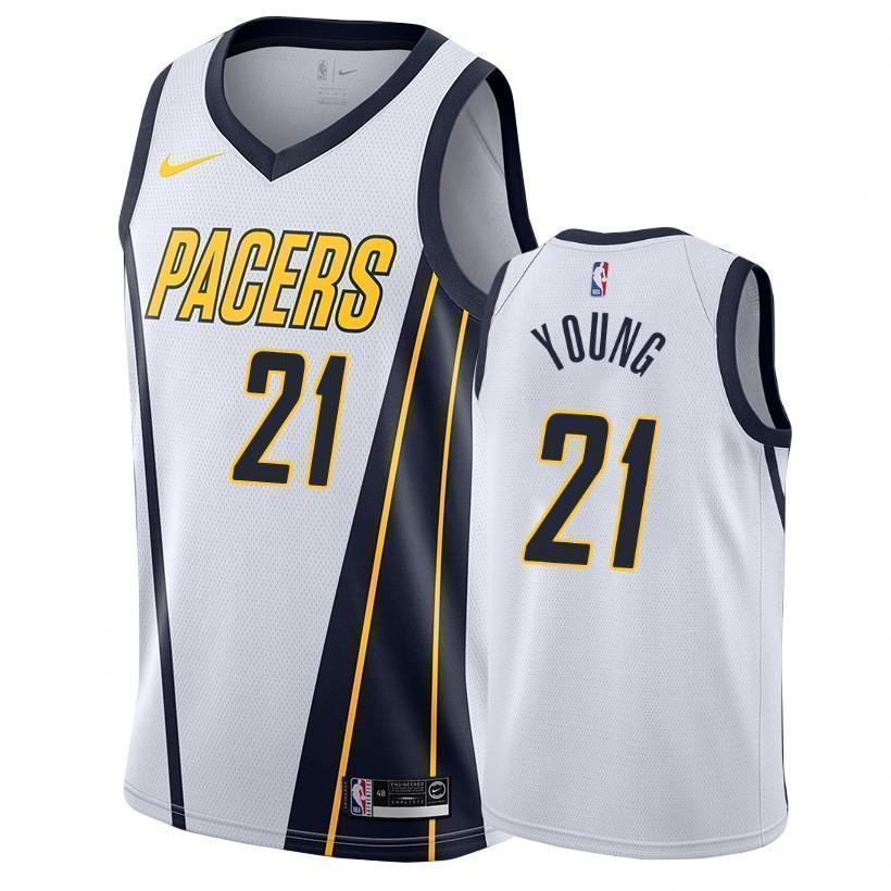 Indiana Pacers #21 Thaddeus Young 2018/19 Earned Edition Swingman Jersey