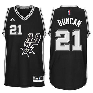 Tim Duncan San Antonio Spurs #21 Black Signature Spur New Swingman Road Jersey