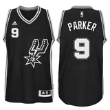 Tony Parker San Antonio Spurs #9 Black Signature Spur New Swingman Road Jersey