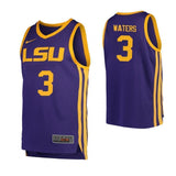 Tremont Waters LSU Tigers Basketball Jersey - Purple