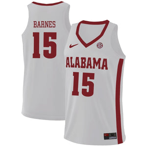 Tyler Barnes Alabama Crimson Tide Basketball Jersey - White